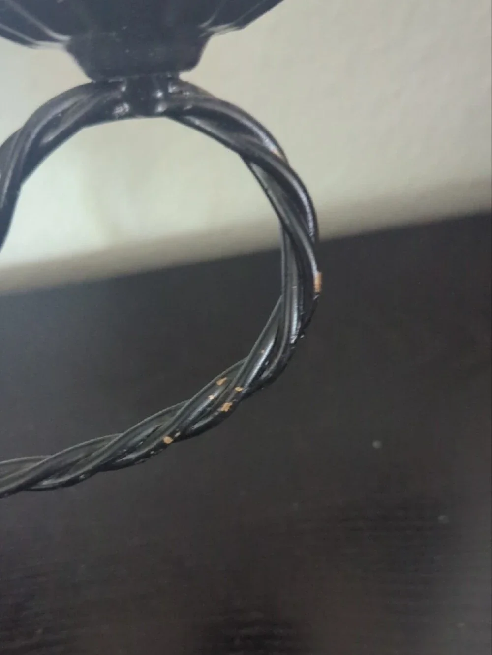 Vintage Black Twisted Metal Wall Candle Sconce Rack - Home Wall Decor